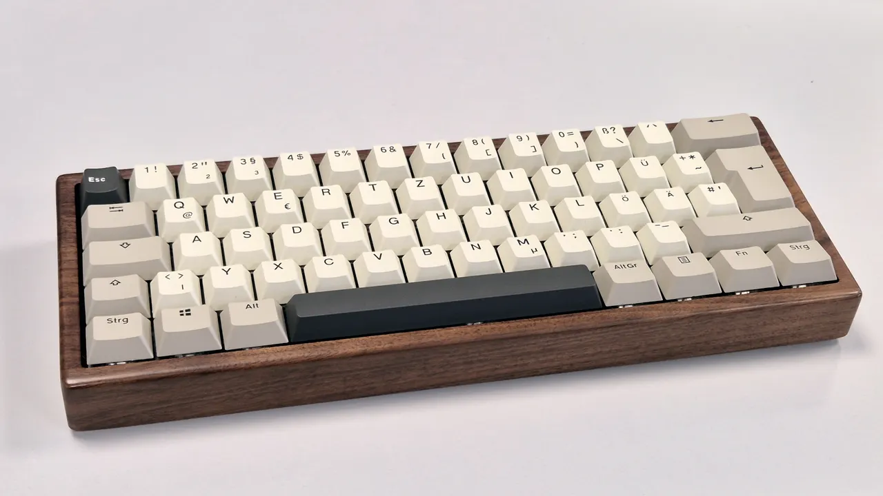 YMDK68 Holz-Tastatur ohne Handballenauflage